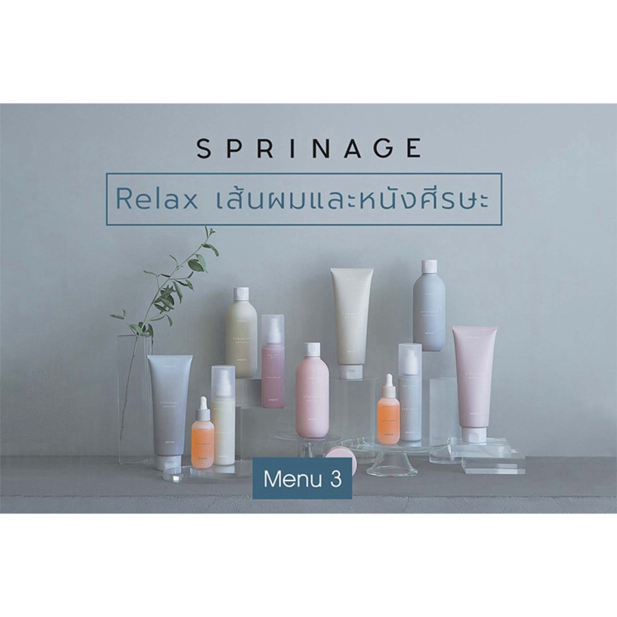Sprinage Menu 3 | Relax เส้นผมและหนังศีรษะ